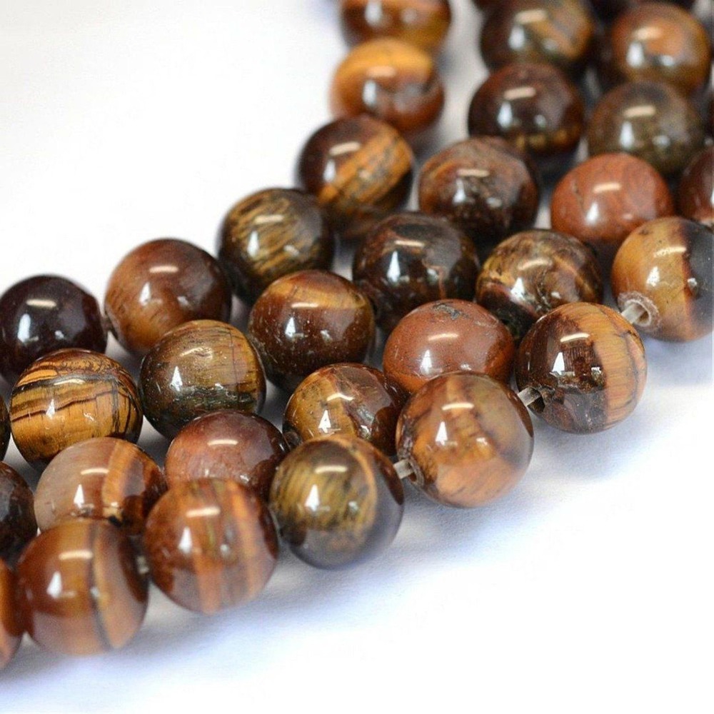 6MM Yellow Tigers Eye Beads-ONE Gemstone Bead Strand-Jewelry Making‎ Crafts NWT